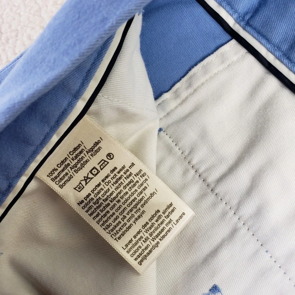 Lacoste Classic Fit Bermuda Shorts Mens 38 Light Blue Cotton FH0561 Coastal